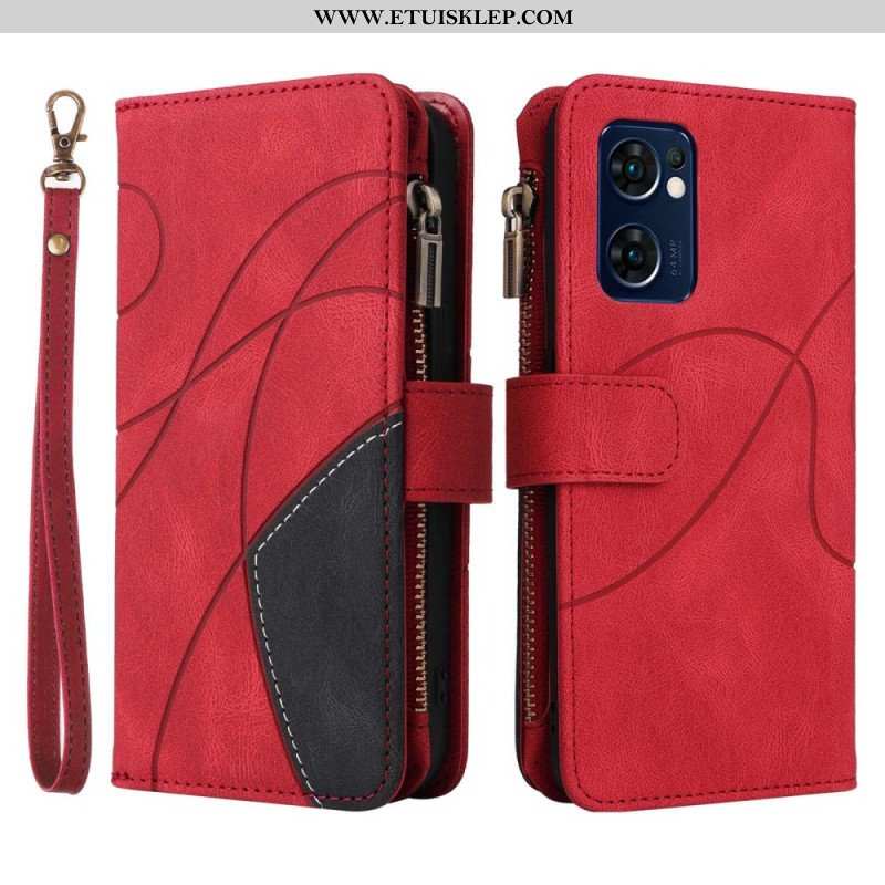 Etui Folio do Oppo Find X5 Lite Wielofunkcyjny Dwukolorowy